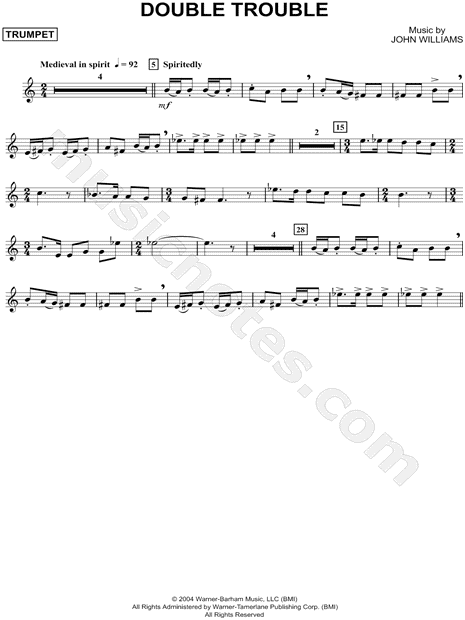 Double Trouble (SATB ) by John Williams/arr.