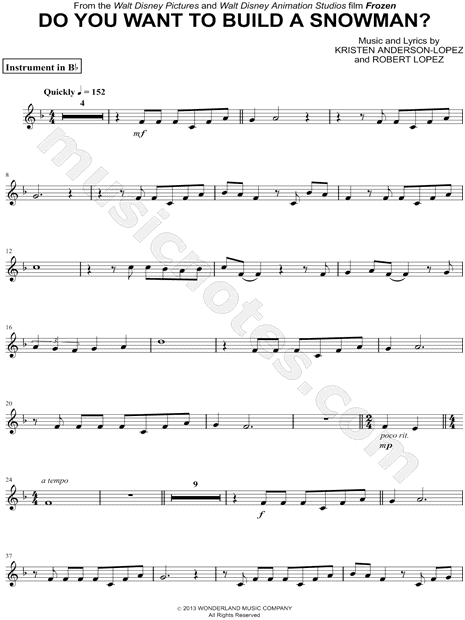 Do You Want to Build a Snowman Sheet music for Piano (Solo