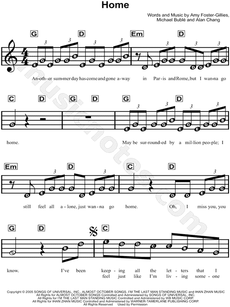 Michael Buble - Home song and nurser…: English ESL worksheets pdf