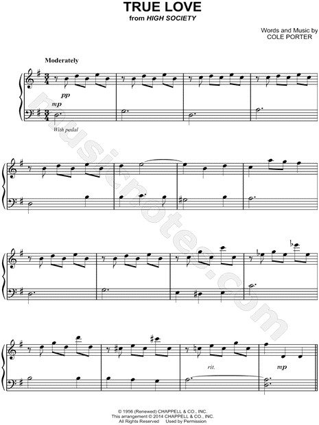 True Love Sheet Music (Piano)