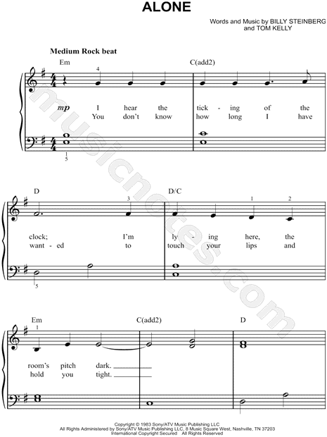 Alone by Heart Sheet Music & Lesson