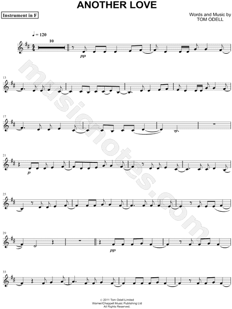 Another love – Tom Odell Another Love-Duo Clarinetto e Chitarra Sheet music  for Guitar, Clarinet other (Mixed Duet)