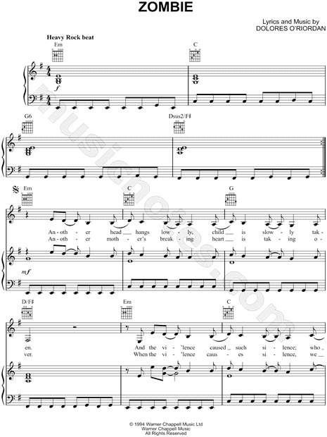 Cranberries Zombie, PDF, Song Structure