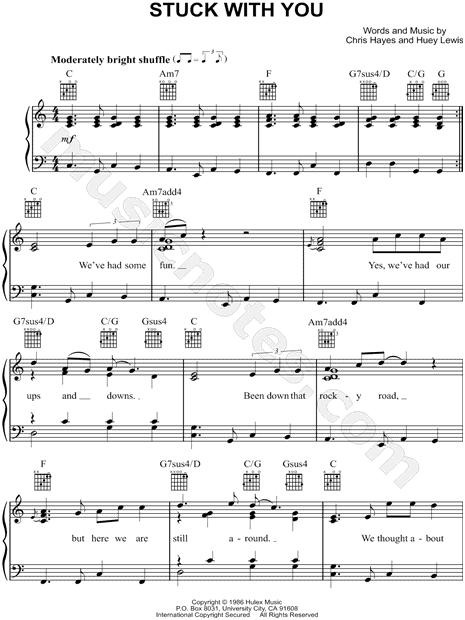 Stuck On You - Piano Solo - Digital Sheet Music