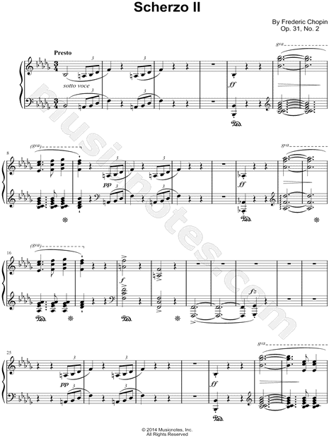 Scherzo II in Bb Minor, Op. 31, No. 2