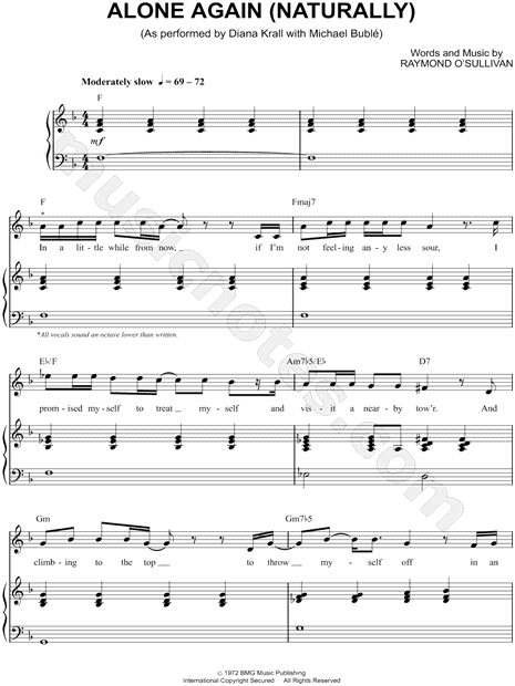 Alone Again (Naturally) (Lead Sheet / Fake Book) - Print Sheet Music