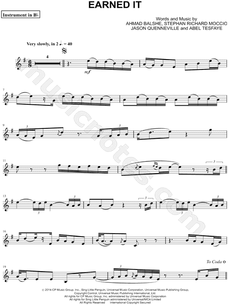 The Weeknd - Earned It (Lyrics) Chords - Chordify