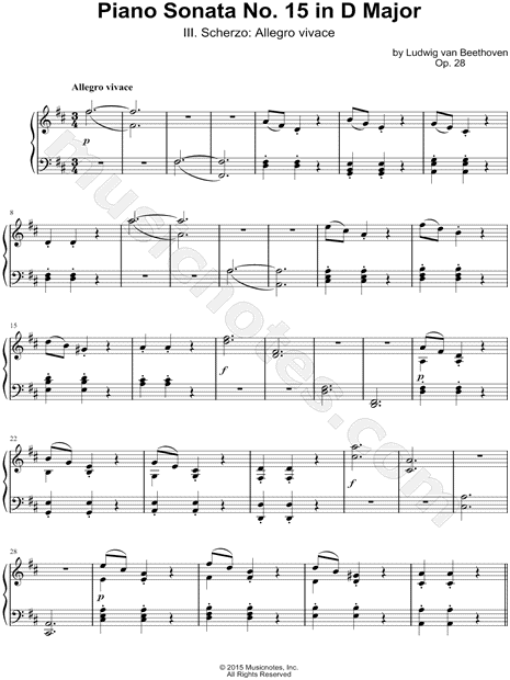 Piano Sonata No. 15 in D Major: III. Scherzo: Allegro vivace