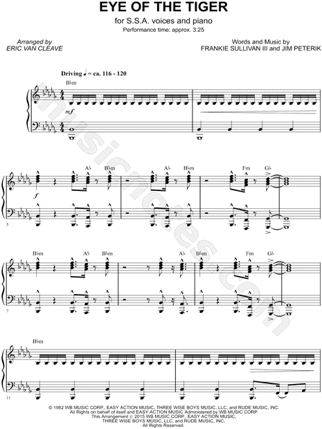 EYE OF THE TIGER Piano Sheet music