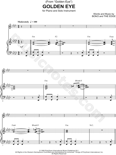 GoldenEye - Eb Instrument from 'James Bond 007: GoldenEye' Sheet