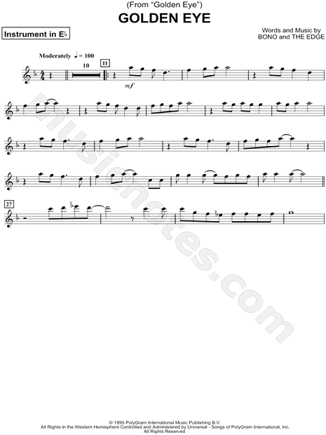 GoldenEye - Eb Instrument from 'James Bond 007: GoldenEye' Sheet