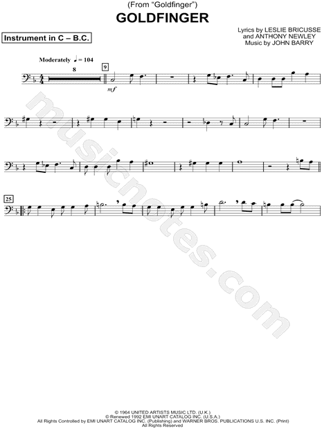 Goldfinger - Bass Clef Instrument