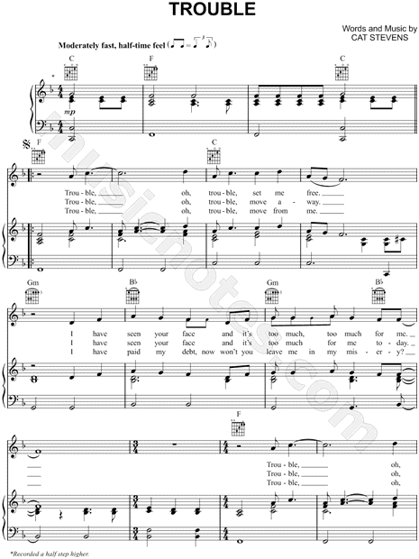 Trouble by C. Stevens - sheet music on MusicaNeo