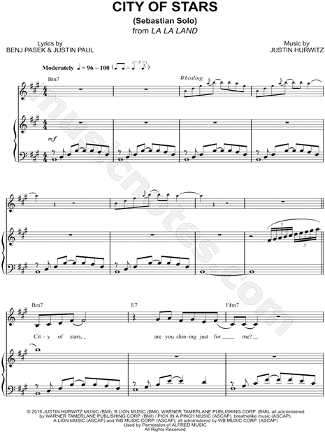 City of Stars [Sebastian & Mia Duet] from 'La La Land' Sheet Music (Easy  Piano) in D Minor - Download & Print - SKU: MN0170907