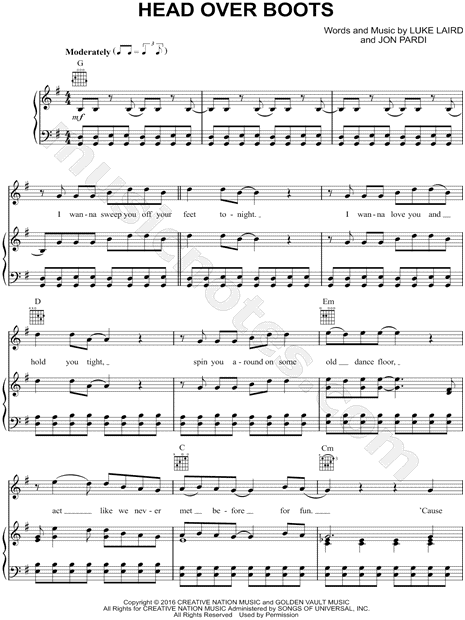 Jon Pardi - Night Shift sheet music for piano download