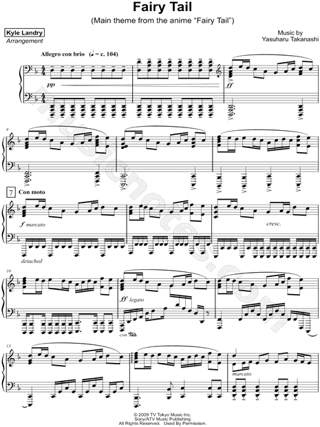 Play Fairy Tail (Theme) Music Sheet