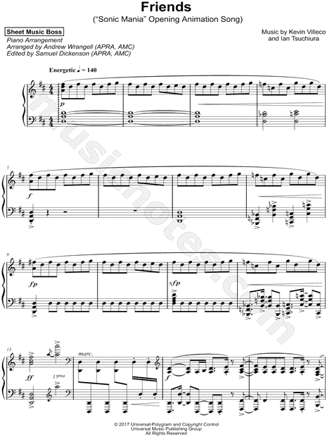 Sonic Mania Intro Sheet music for Piano (Solo)