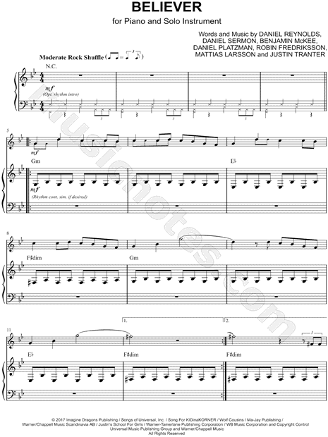 Believer (Sheet Music)