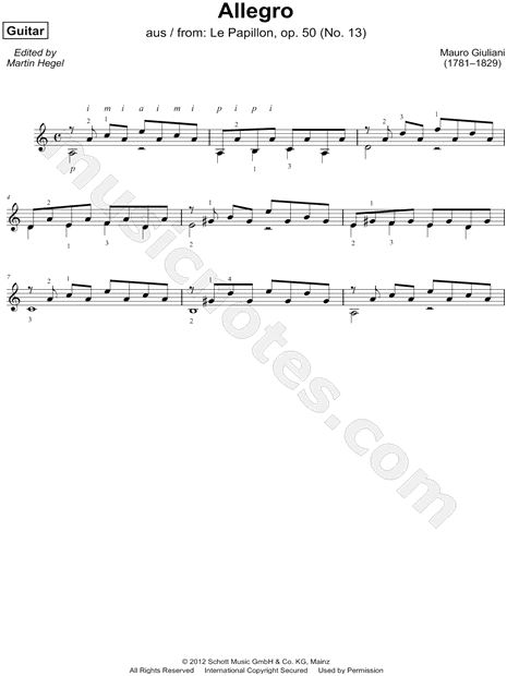 Le Papillon, Op. 50, No. 13: Allegro
