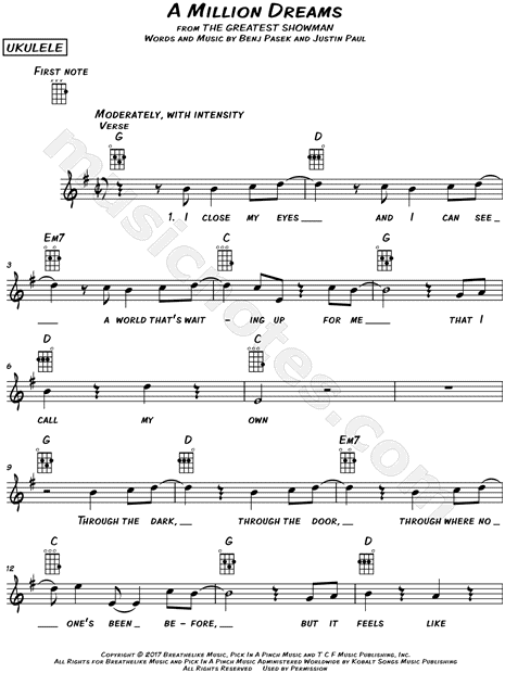 The Greatest Showman Million Dreams Chords, PDF, Song Structure