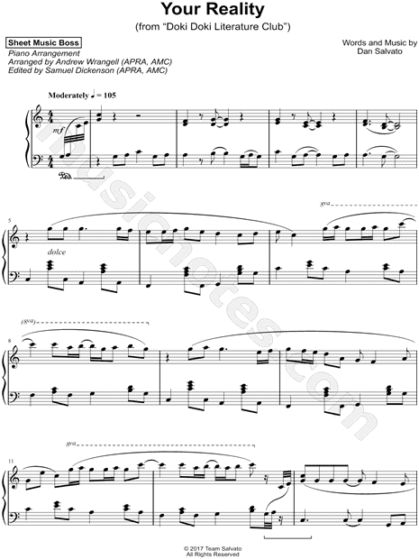 Play With Me – Dan Salvato - Doki Doki Literature Club Sheet music