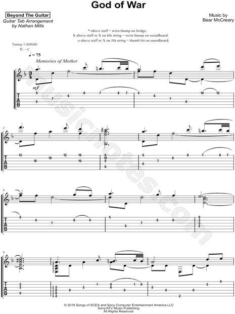 Rage of Sparta from 'God of War III' Guitar Tab in D Minor - Download &  Print - SKU: MN0204684