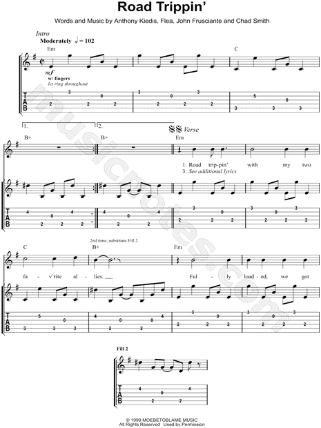 Guitar Pro tab for 'Murderers 3' song by John frusciante