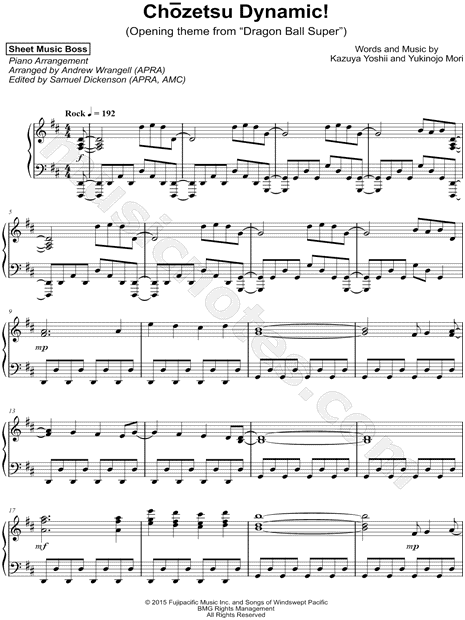 Play Opening Theme (Dragon Ball) Music Sheet