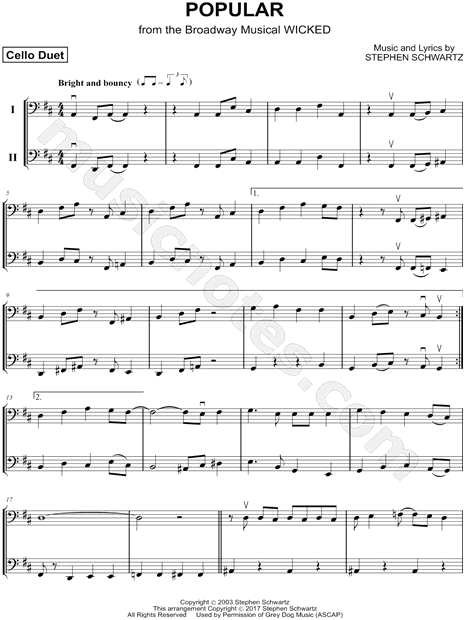 Popular - Cello Duet
