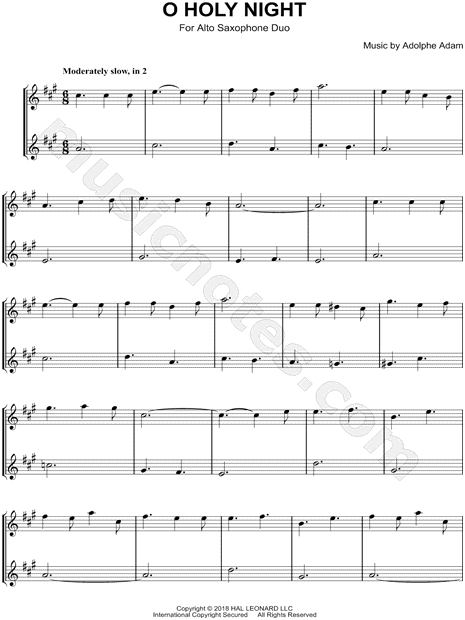 O Holy Night  Saxophone Sheet Music