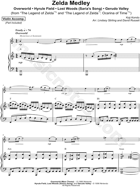 The Legend of Zelda: Link's Awakening - Overworld (For Orchestra) Sheet  music for Violin, Viola, Cello (String Trio)