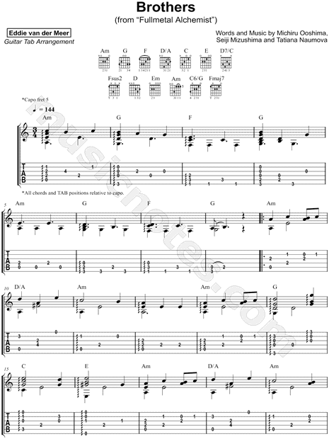 Eddie van der Meer Baka Mitai (from Yakuza) Guitar Tab in Eb Major -  Download & Print - SKU: MN0217543