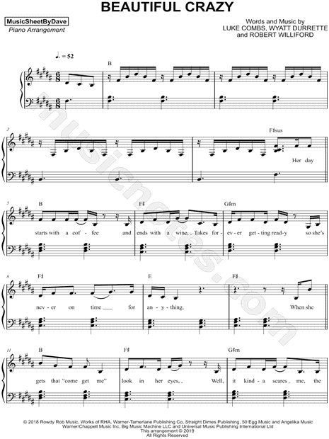 Beautiful Crazy Chords by Luke Combs, PDF, Song Structure