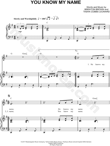 YOU KNOW MY NAME Sheet music for Piano (Solo)