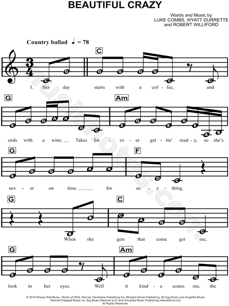 Beautiful Crazy Chords by Luke Combs, PDF, Song Structure