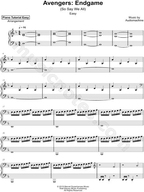 End Game sheet music for piano solo (PDF-interactive)