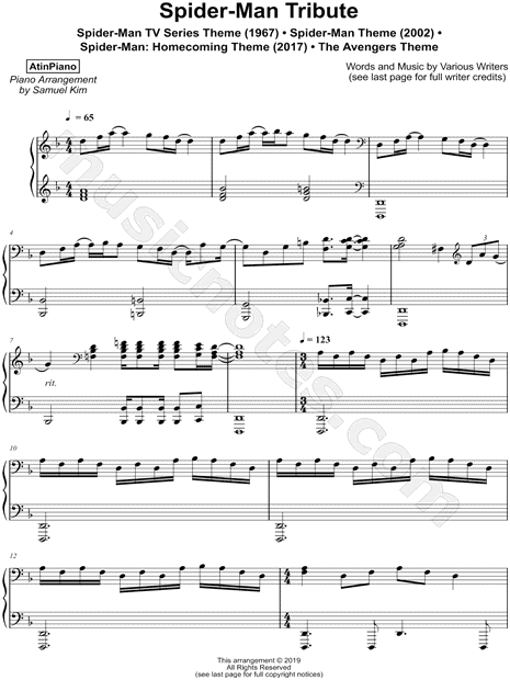 Spider Man Homecoming Main Theme - Spider Man Homecoming Sheet music for  Piano (Solo)