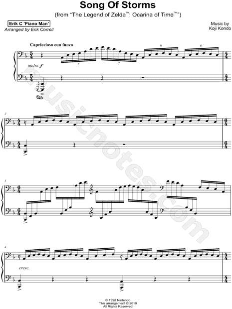 SONG OF STORMS Melodica Sheet music