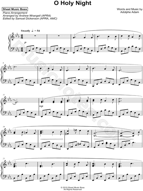 O Holy Night Sheet music for Piano (Solo) Easy