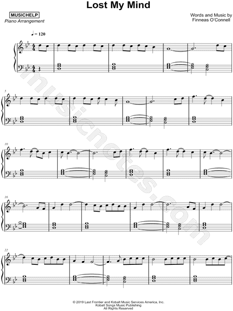 Kill My Mind - Easy Piano - Digital Sheet Music