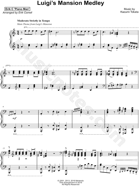 Luigi's Mansion Main Theme Medley Sheet music for Piano (Solo)