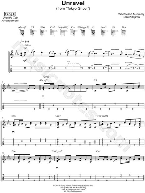 Feng E Playing God Ukulele Tab in A Minor - Download & Print - SKU:  MN0278733