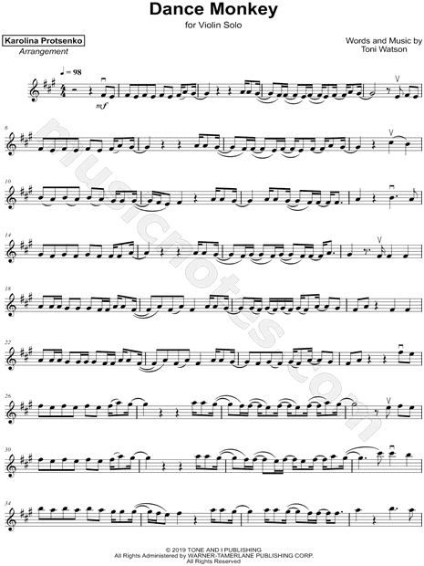 violinsheets Tones and I - Dance Monkey - Violin Tutorial - with sheets -  partitura violino 