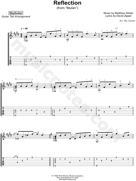 Reflections - The Neighbourhood Guitar Sheet music for Guitar