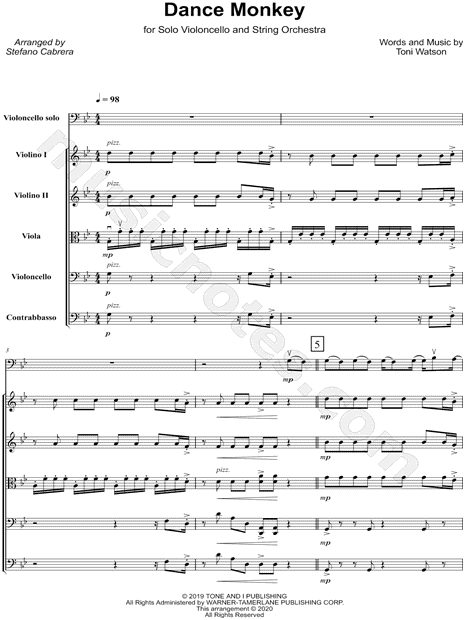 Dance Monkey VIOLIN Sheet music for Violin (Solo)