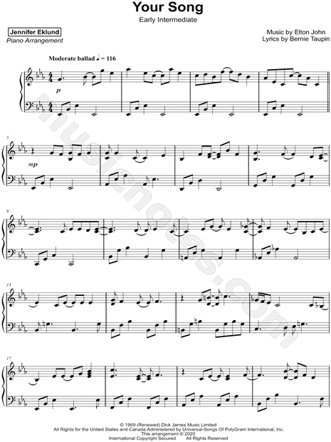 Your Song [early intermediate]