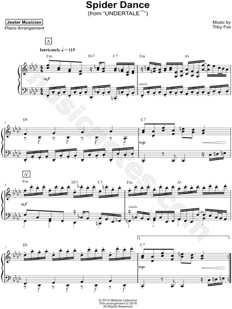 Spiders – System of a Down Sheet music for Piano (Solo)