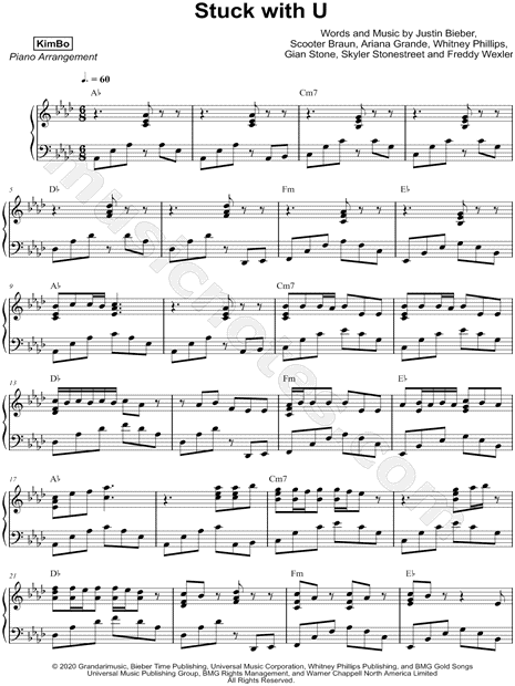 Stuck On You - Piano Solo - Digital Sheet Music