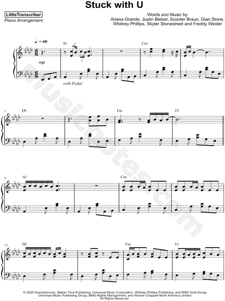 Stuck On You - Piano Solo - Digital Sheet Music