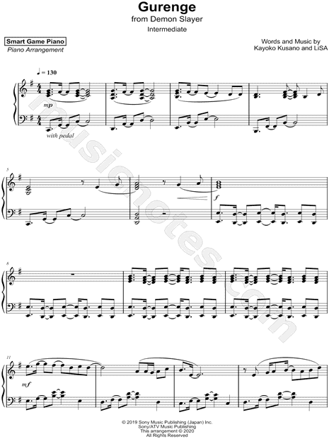 Play Gurenge (Demon Slayer) Music Sheet